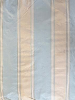 Vintage Kravet Sky blue and ivory Silk stripe Fabric